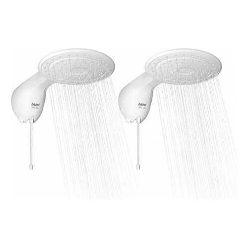 Kit 2 Chuveiros Elétricos Optima Eletrônica Turbo Branco