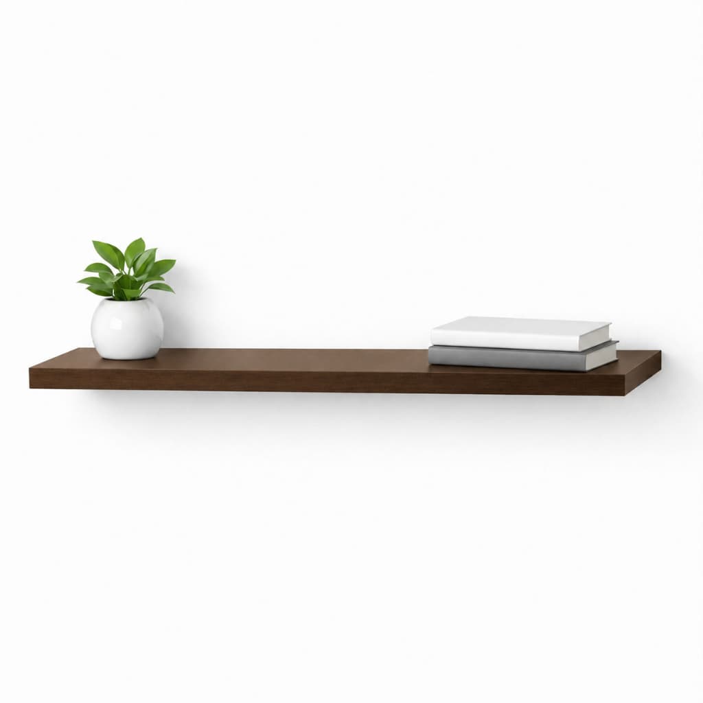 Prateleira Mdf 100x20 Mdf Tbaco Amadeirado 15mm Livros Revista 100x20cm Suportes Grátis