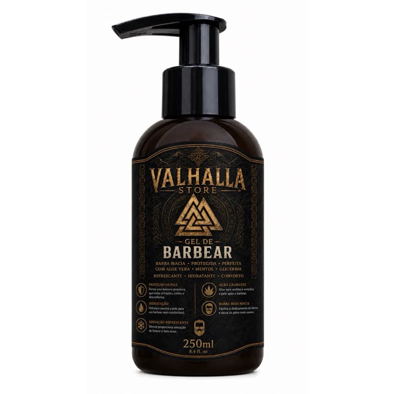 Shaving Gel de Barbear 250ml Mentolado Valhalla Barber
