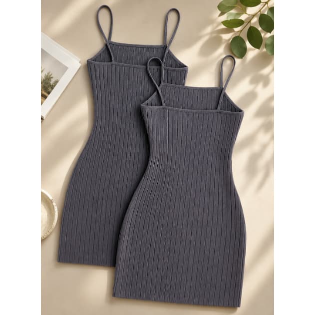 Vestido Feminino Canelado Mid Alcinha Tamanho P ao GG Promoção