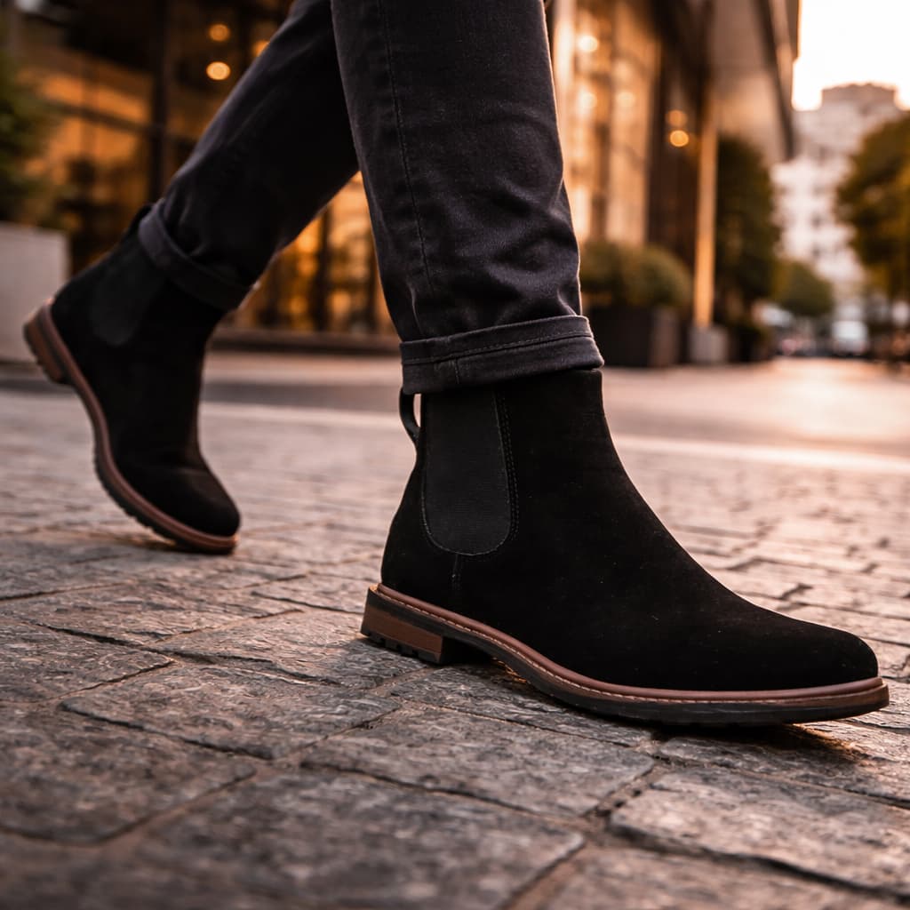Bota Chelsea Masculina Botina Casual Cano Médio Curto Confortável Leve Estilo Coturno Country Macia Resistente
