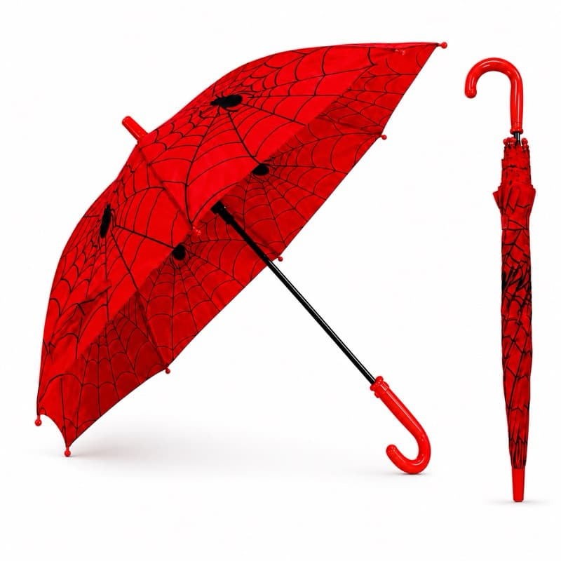 Guarda Chuva Infantil Aranha Automático Reforçado Com Apito | Aranha