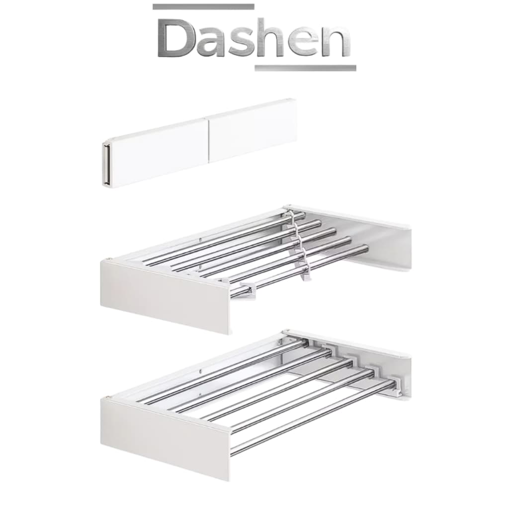 Varal Retrátil De Parede Dobrável  90cm P/ Apartamento Com Pintura Eletrostática