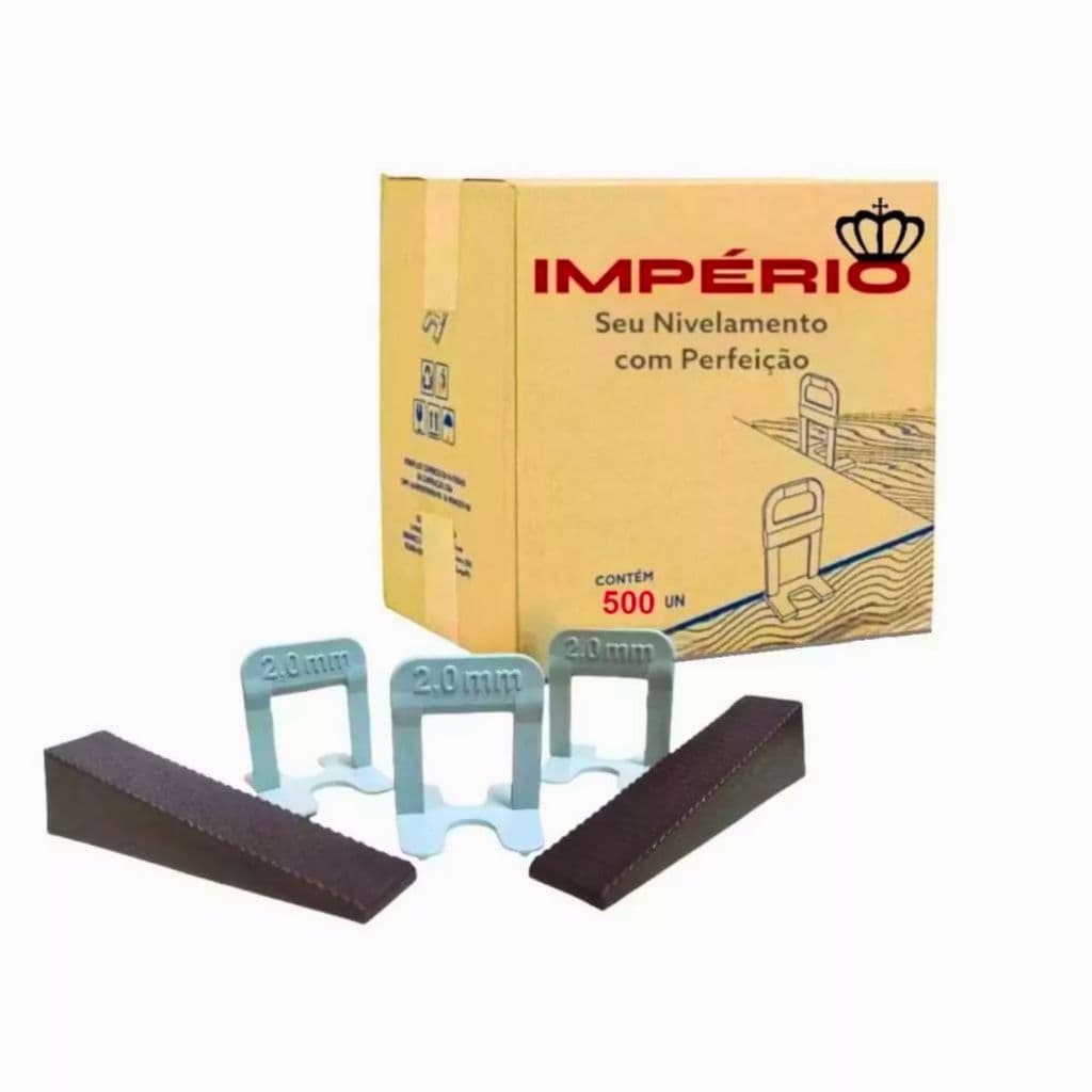Kit Espaçador Nivelador 500 + 100 Cunhas Piso Porcelanato Ceramica