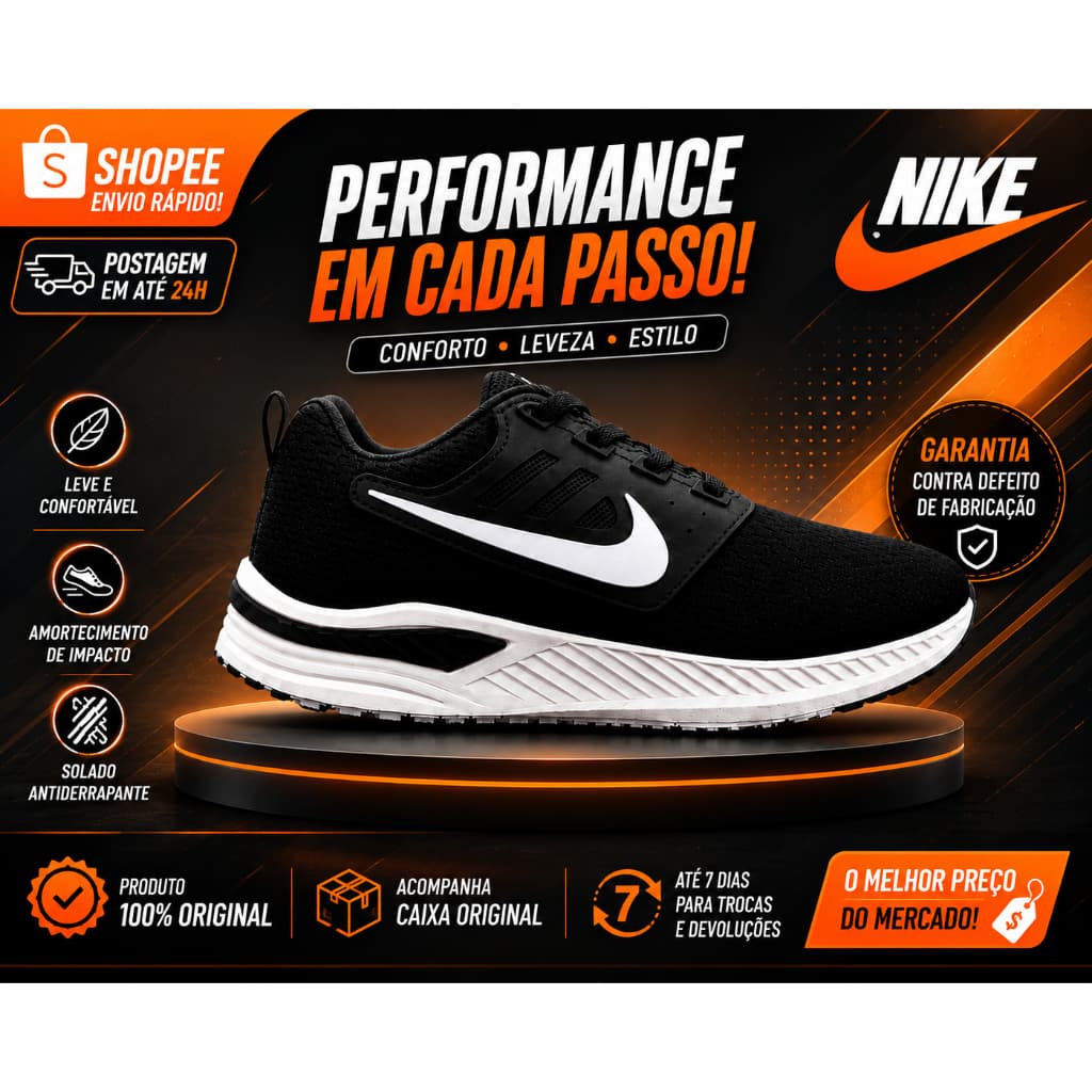 Tênis masculino academia caminhada treino corrida top original