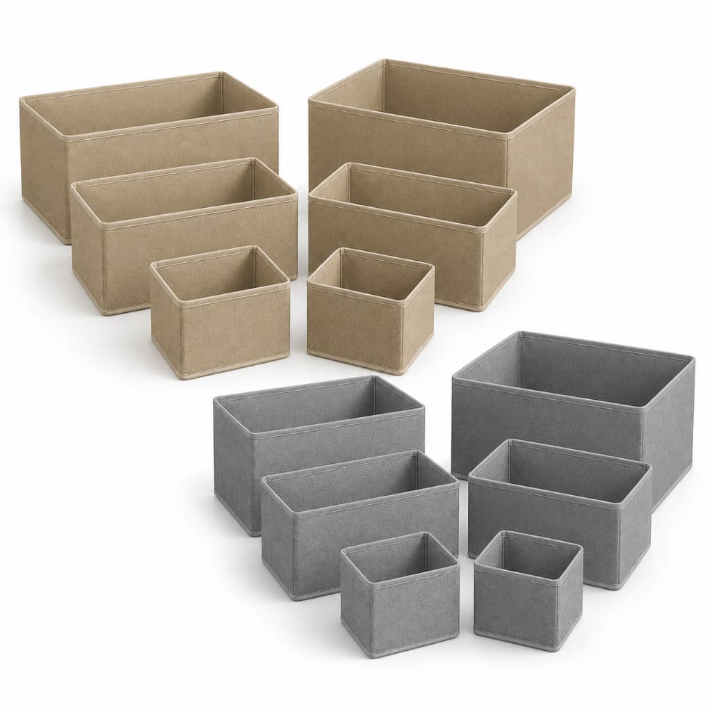Kit 6 Organizadores Multiuso Para Gavetas Armários Closet 2 de Cada Modelo