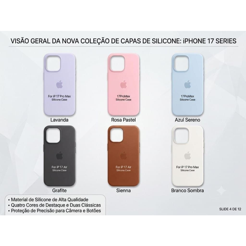 Capa de Silicone Case: Ideal para iPhone 17