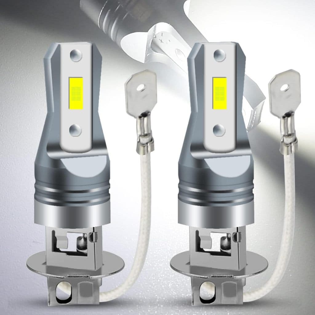 Par Lâmpadas LED H3 Super Branca 12-36V \Lâmpada LED automotiva H7 DAWN KNIGHT K5C 12V 6000K