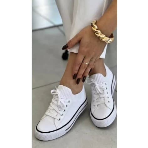 Tenis Feminino estilo Meia confortavel e macio para o dia a dia