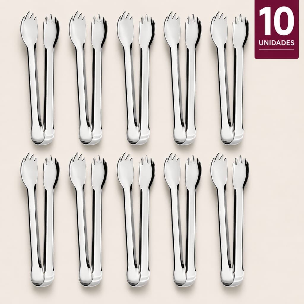 Kit 10 Pegadores De Gelo Aço Inox Multiuso Para Bar Drinks Bebidas Cozinha Alta Durabilidade