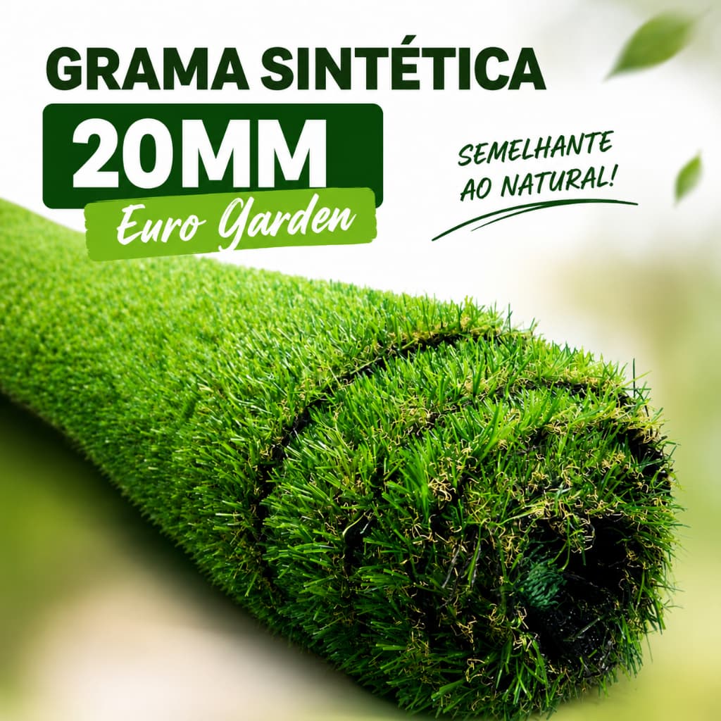 Grama Sintética Tapete 20mm Bicolor 0,5m² (100cm x 50cm) Semelhante à Natural Jardim Pet Proteção UV