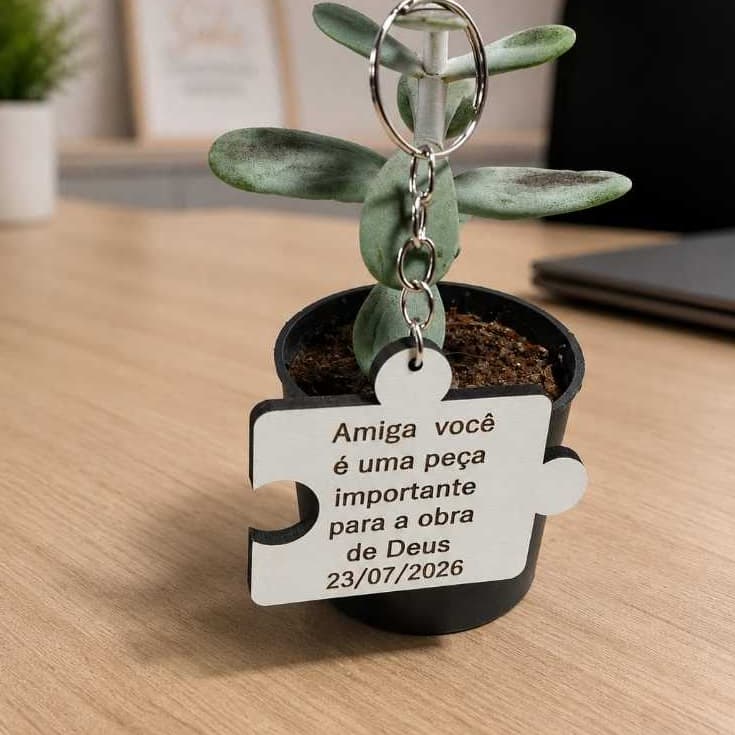 Kit 50 unidades de chaveiros em formato de peça de quebra-cabeça - Você é uma peça importante no Reino de Deus