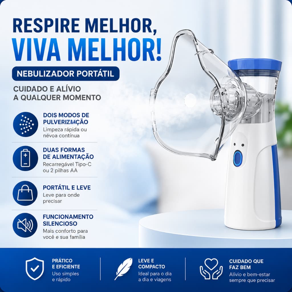 Nebulizador Portátil Recarregável