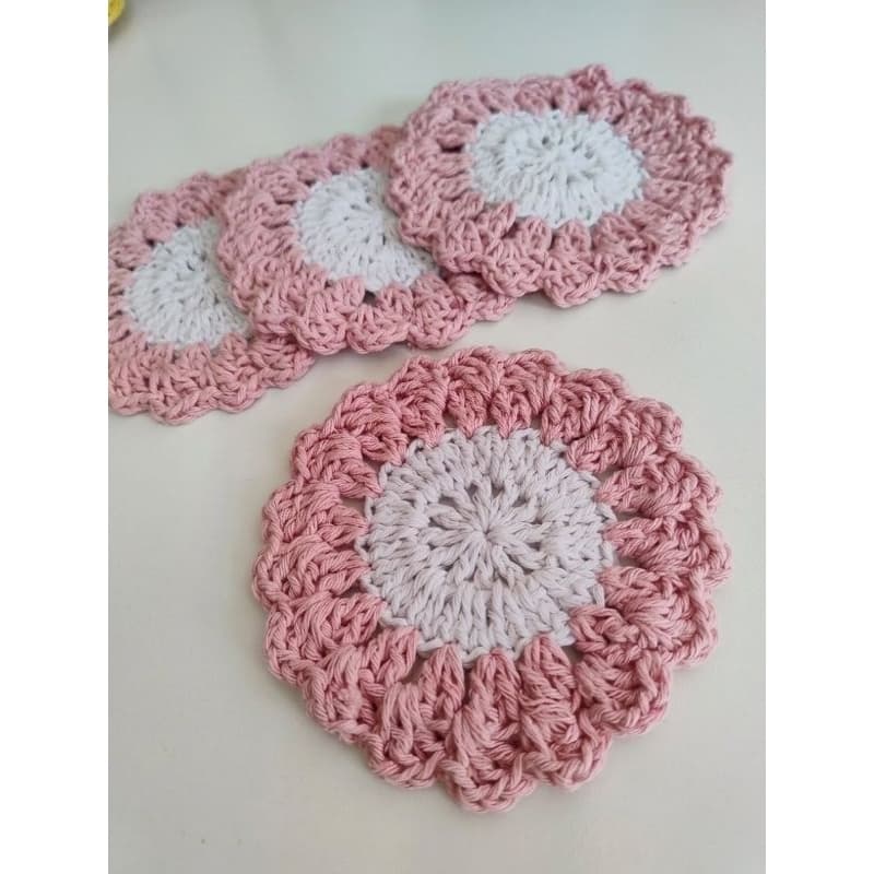 Porta copo de crochê 10cm 10unidades