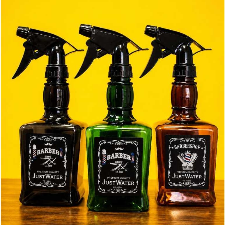 Borrifador de Água Estampado de Plástico para Barbeiro Profissional 600ml (escolha a cor)