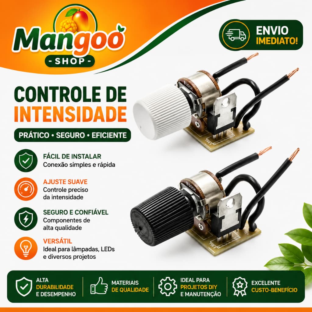 Dimmer Rotativo 400w Universal Biv Liga/desl Eletronico