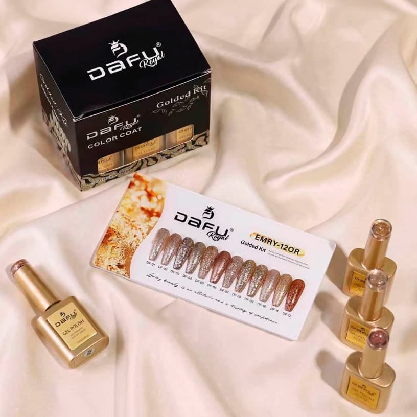Esmalte em Gel DAFU Royal Glow Dourado Elegante UV LED 12ml Brilho Espelhado-EMRY-12OR