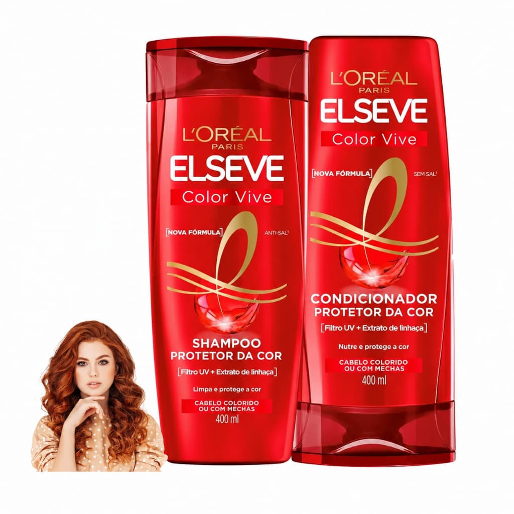 Kit Elseve Colorvive Protecao da Cor Shampoo 400ml + Condicionador 400ml - Envio Imediato