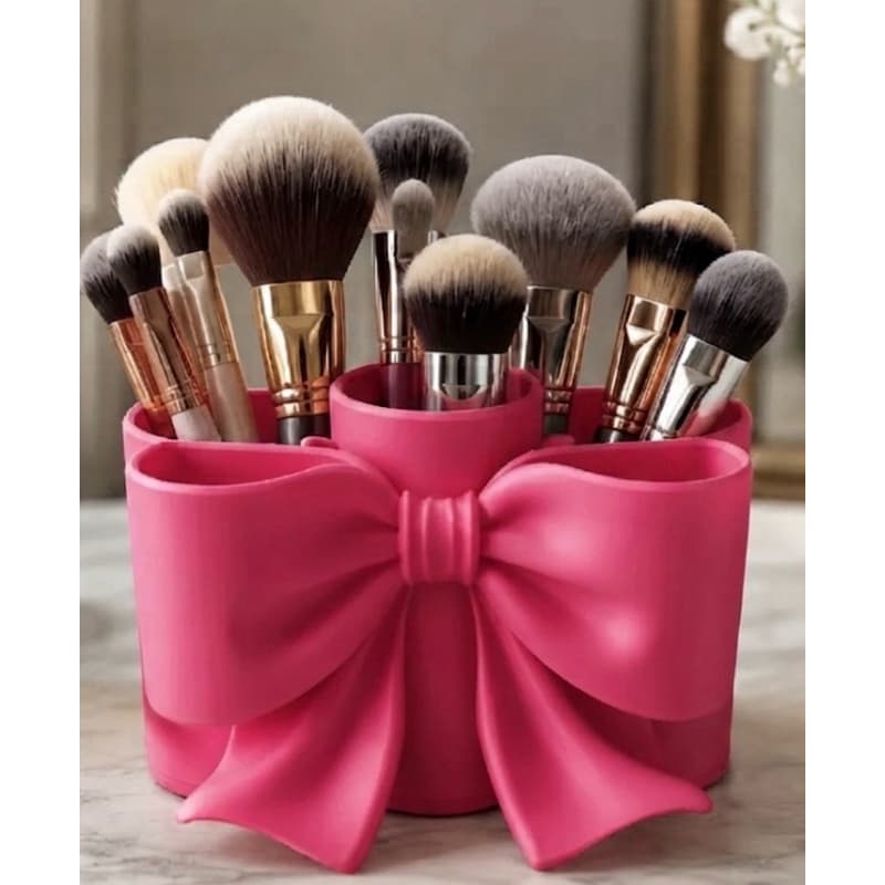 Organizador de Maquiagem Pincéis e Lápis/ canetas Laço 3D - Porta Pincel Decorativo
