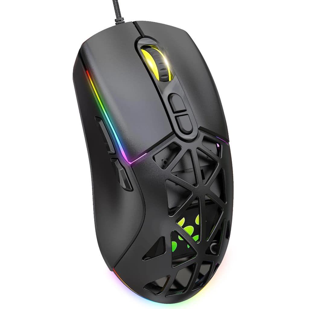 Mouse Gamer Fortrek Striker Colmeia, RGB, 12800 DPI, Preto ou Branco