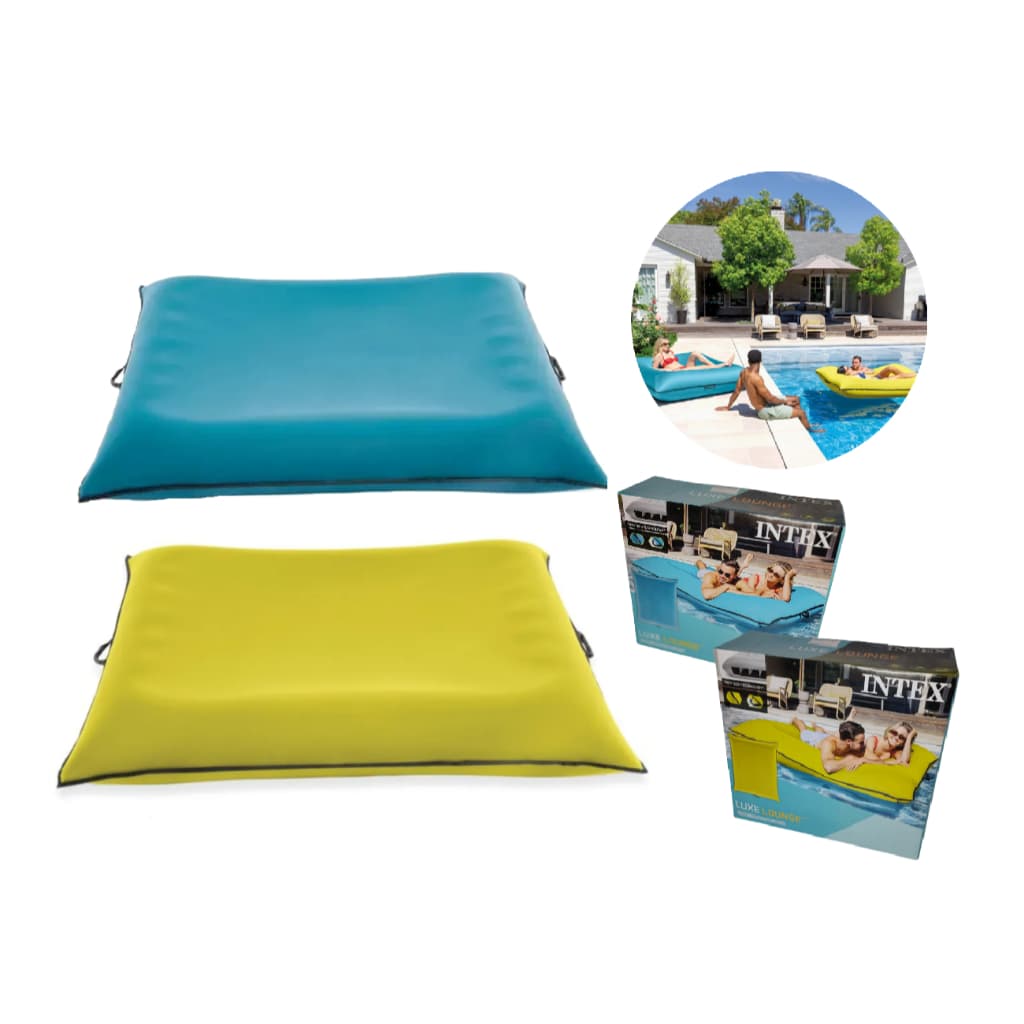 Boia Colchão Lounge Duplo Luxe  Inflável com Capa Removível e Alças - Intex 56794EU