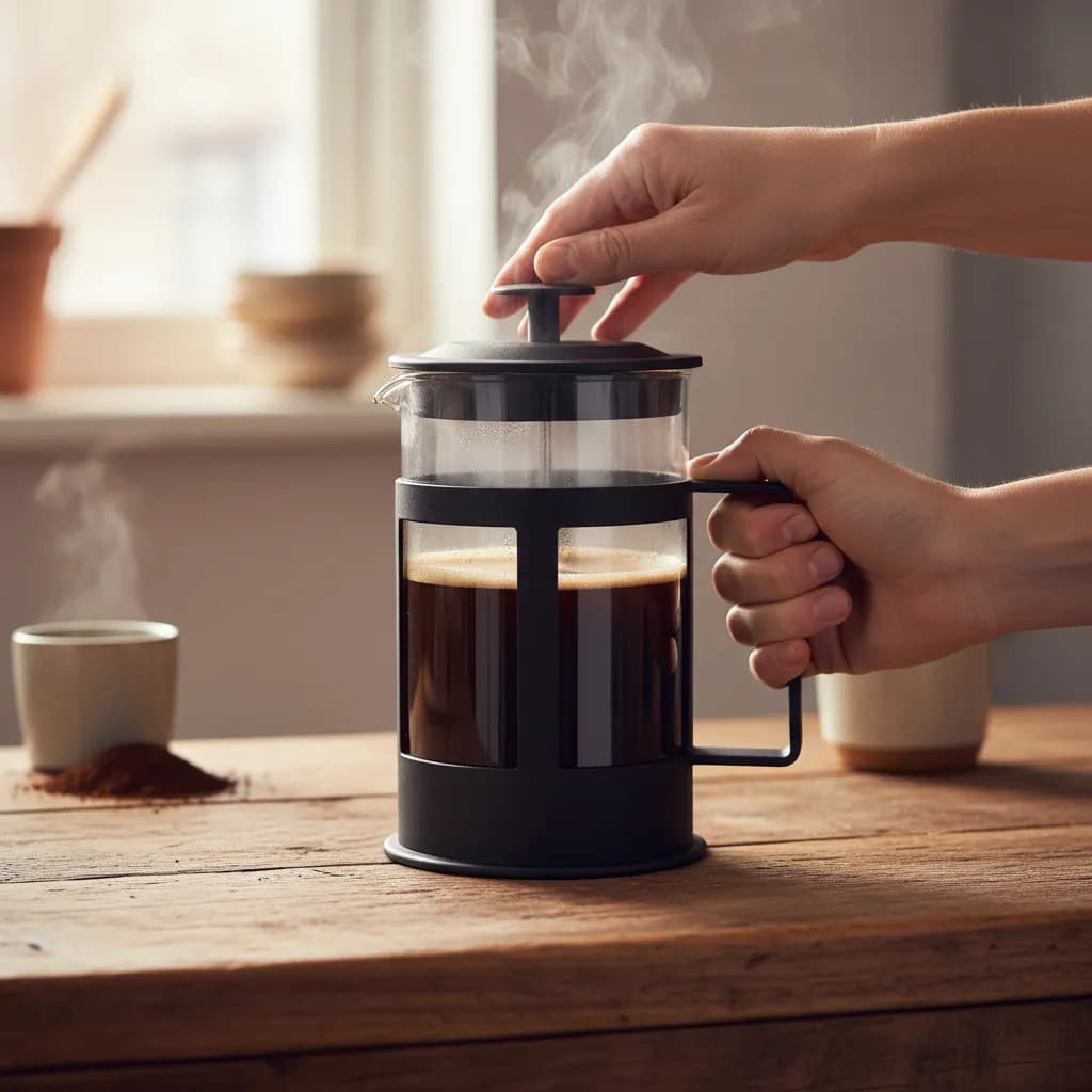 Prensa Francesa 600ml Cafeteira Vidro Inox Café Premium Borosilicato Manual Cremeira Prensa Francesa