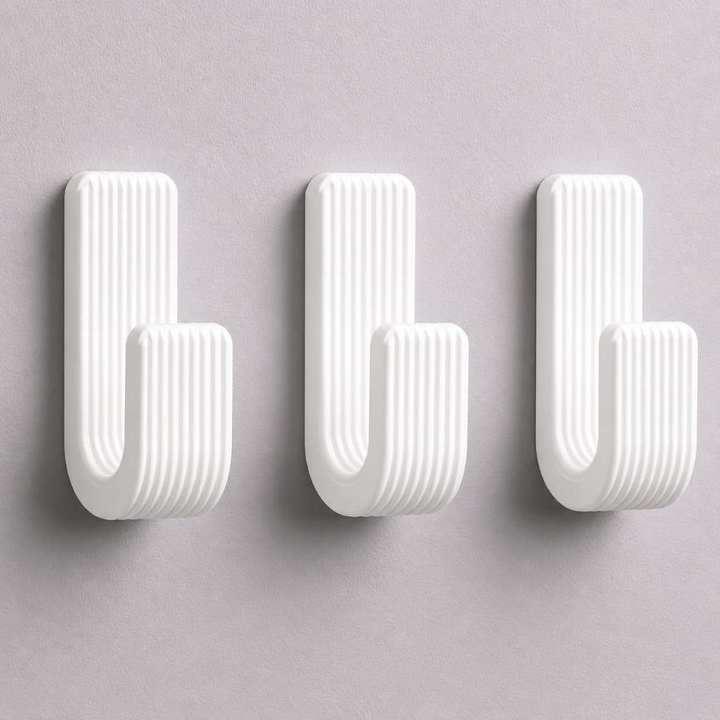 3 Ganchos Toalheiro de Parede Cabide Moderno Minimalista para Banheiro Kit Gancho Decoração Toalha Boné Cozinha Quarto
