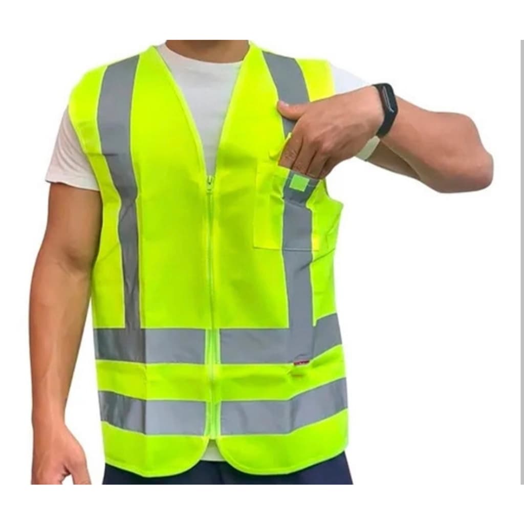 Kit colete refletivo amarelo 10, 20 ou 30 unid. MEDIX