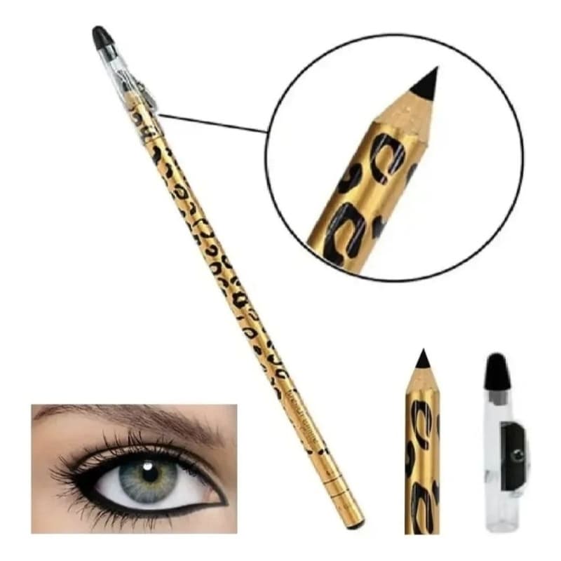 Lápis De Olhos Preto Com Apontador Na Tampa Bella Femme