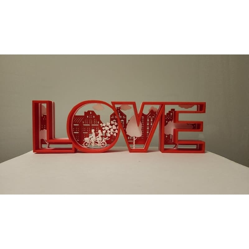 Decoração LOVE 3D Personalizada | Enfeite Romântico para Sala e Quarto | Impressão 3D em | Presente para Casal | 25cm