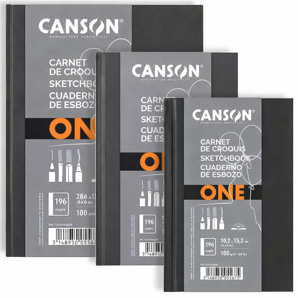 Caderno Sketchbook A4 A5 A6 Canson Artbook One 98 Folhas 100g/m2