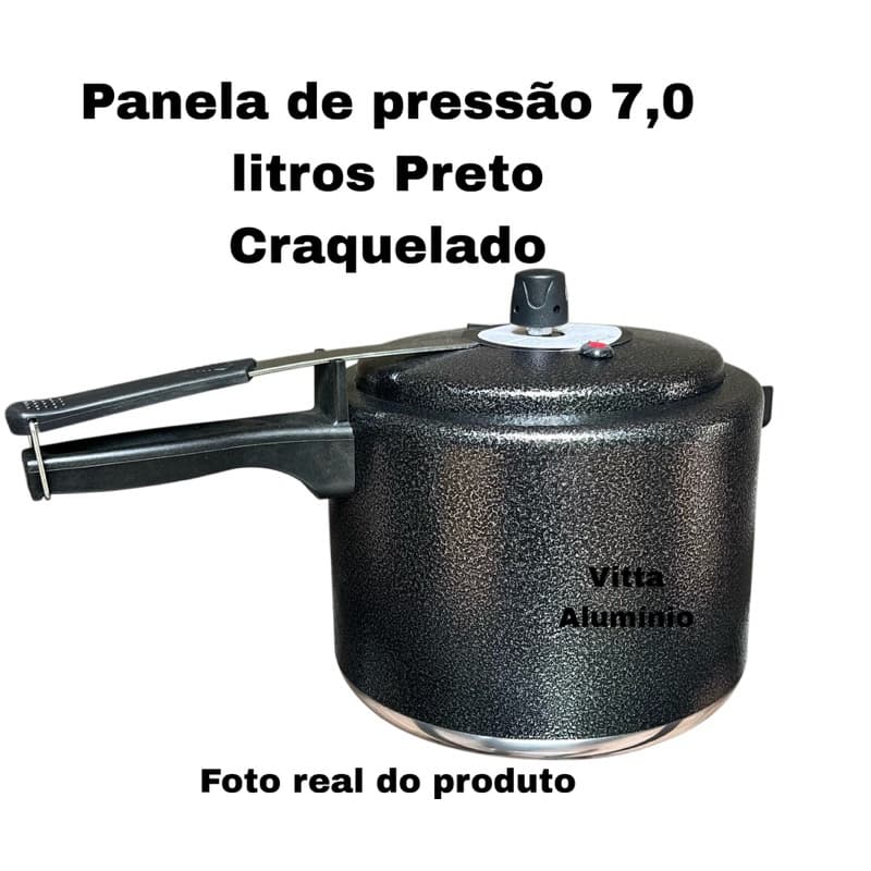 PANELA DE PRESSÃO 7,0 LITROS - FECHAMENTO INTERNO - CRAQUELADO