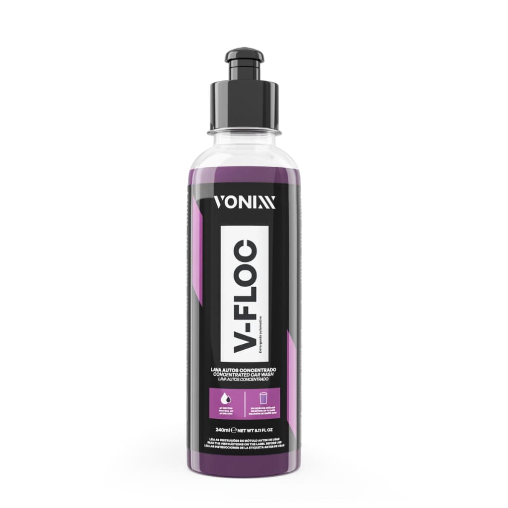 Vonixx V-Floc 240ml – Lava Autos Concentrado pH Neutro | Shampoo Automotivo de Alta Performance