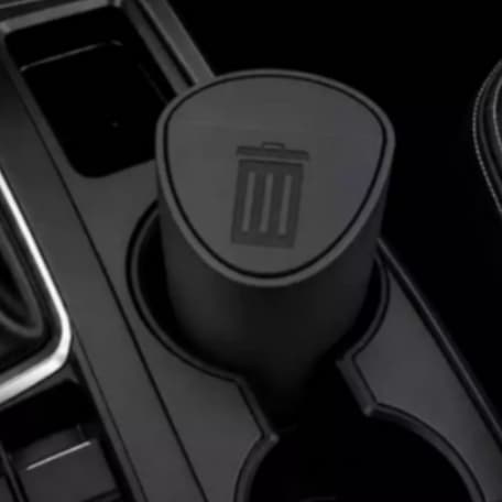 Mini Lixeira Automotiva Porta Copos Carro Preto Organizador Console Moderno Minimalista