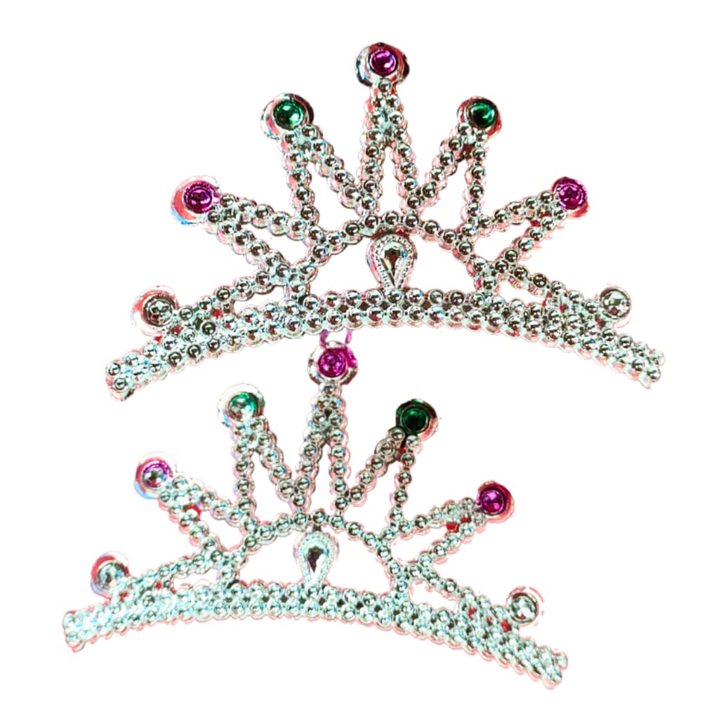 Tiara Coroa Infantil - Coroa Cabelo Pente Plástico - Kit com 2 Unidades