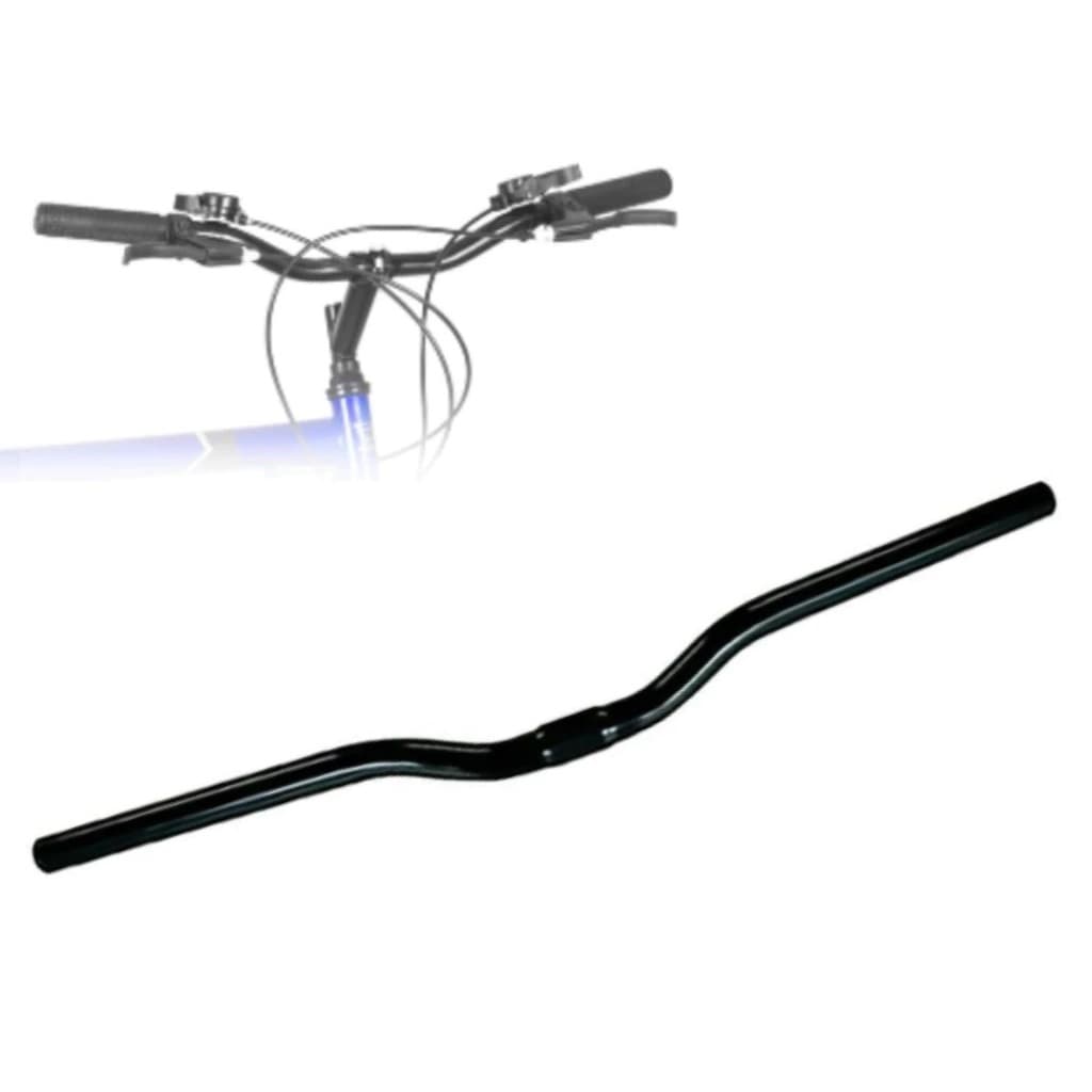 Curva de Guidão Bicicleta Mtb 25,4mm Aço Reforçado Preto Curvado Bike Mountain Bike
