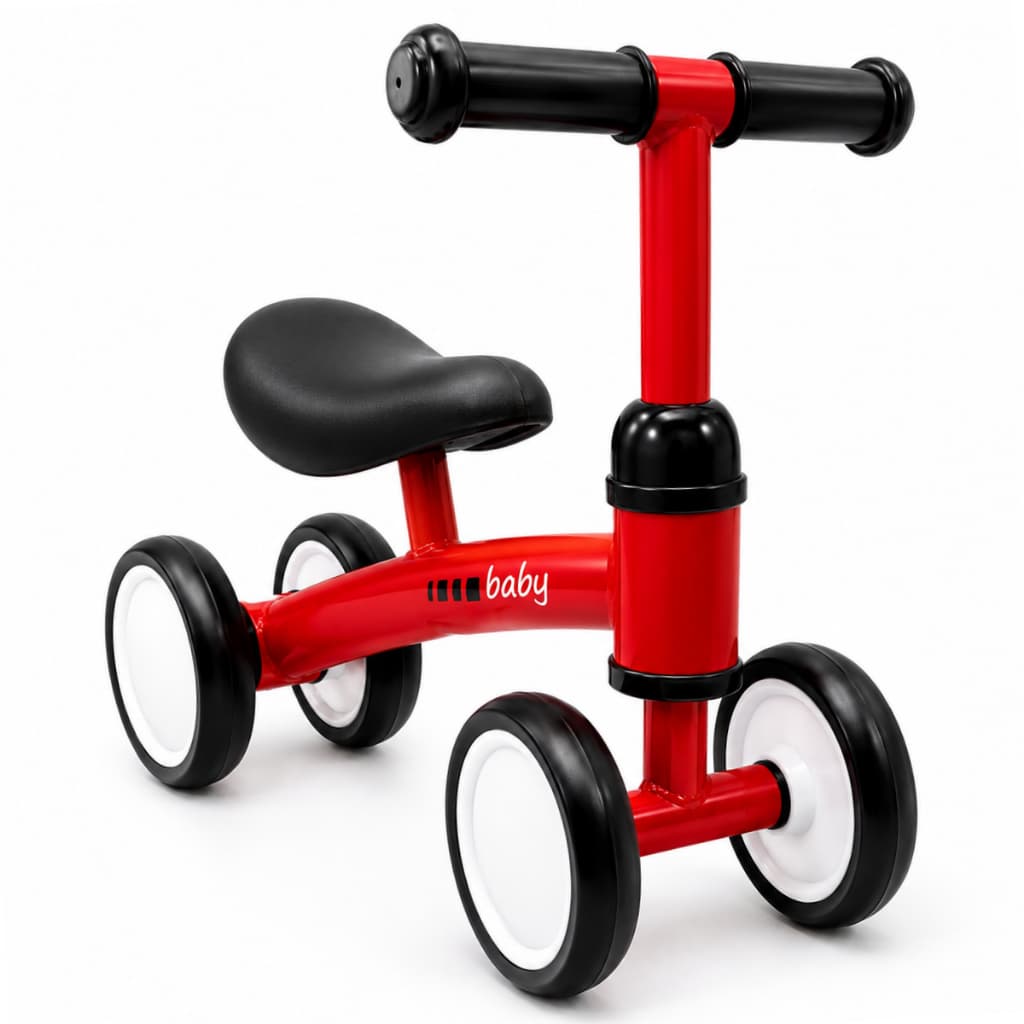 Triciclo de Equilíbrio Infantil Sem Pedal 4 Rodas Mini Bike Baby +12 Meses