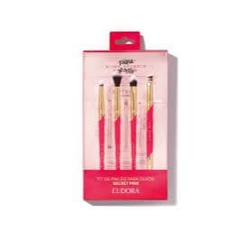 Kit Pincéis Para Olhos Essenciais Niina Secrets Eudora Cor Rosa