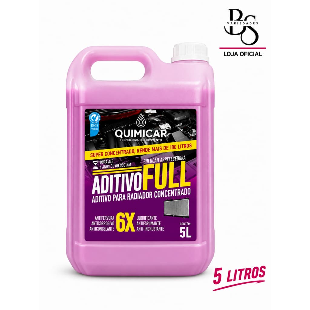 Aditivo para Radiador Concentrado Rosa 5 Litros - Quimicar