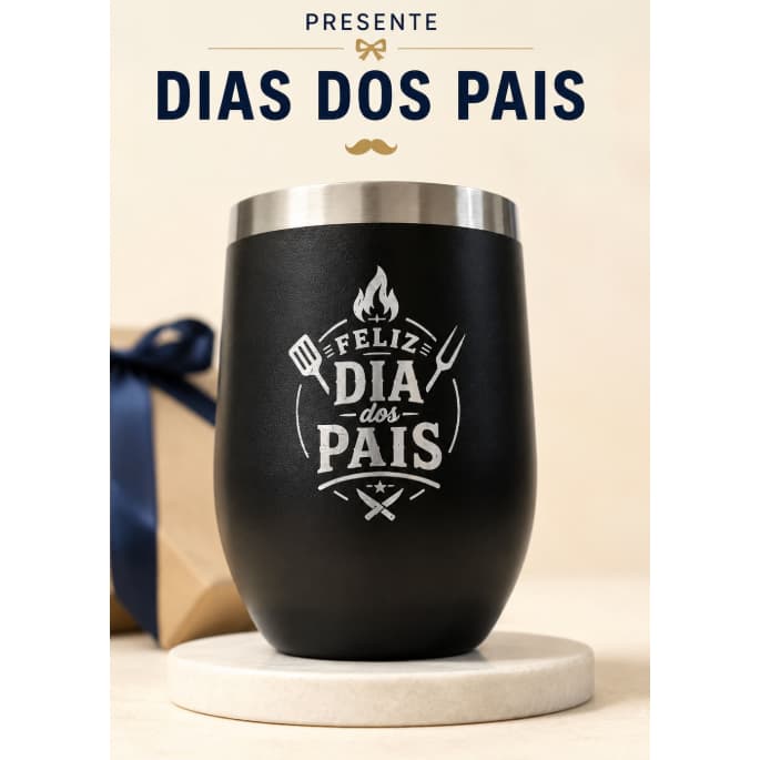 Cuia Térmica Personalizada com Logo | Presente Dia dos Pais | Gravação a Lase