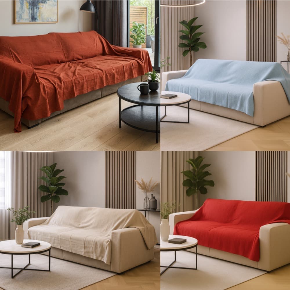 Manta Sofá Super Gigante Decoração 3,00m x 1,80m 100% Algodão Decoração