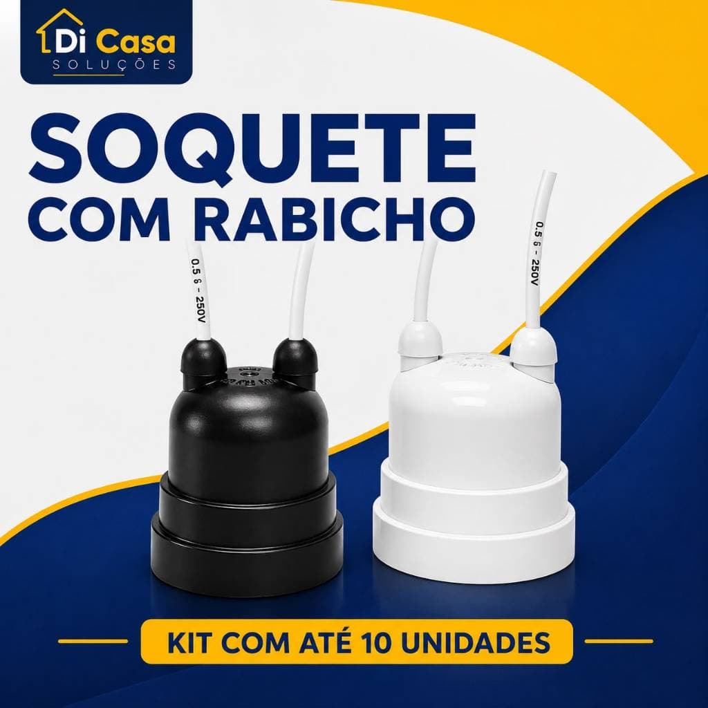 Soquete Bocal Para Lâmpada E27 com Rabicho
