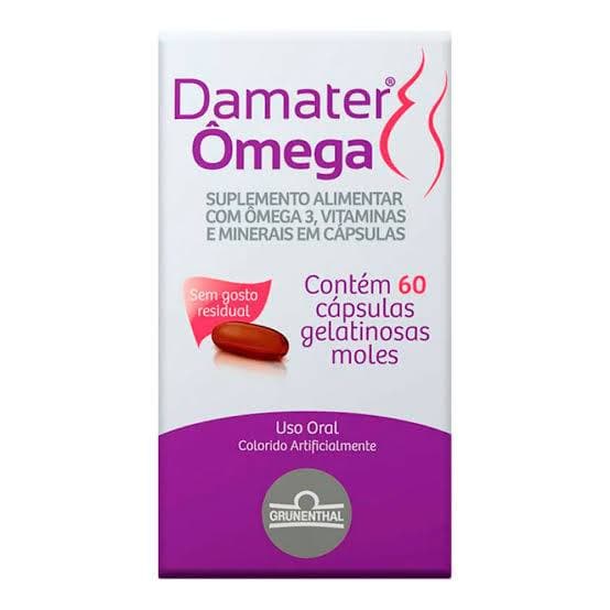 Damater Omega 3 Gestante 60 Capsulas Original Pronta Entrega