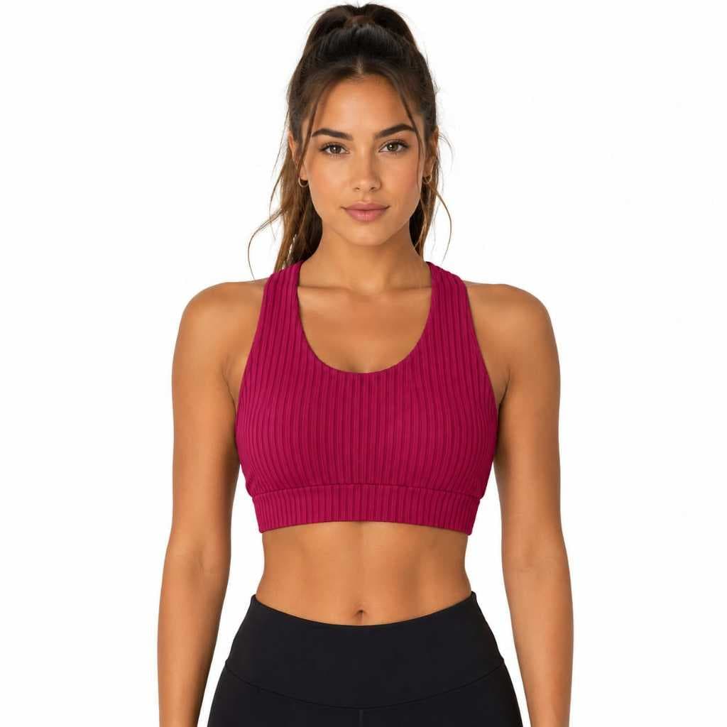 Kit  Com 2 Tops Academia Feminino Canelado
