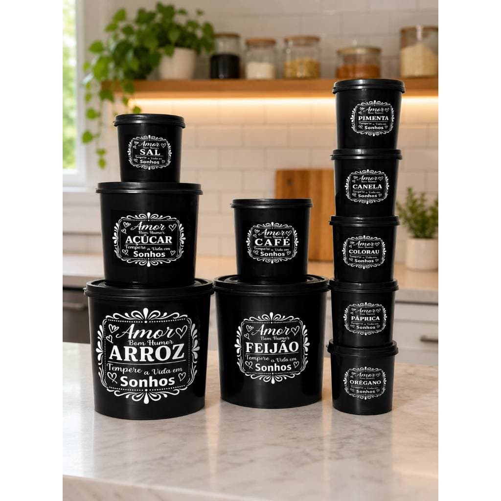 Kit Jogo De Mantimento 5 Peças + Porta Tempero - Oliplast