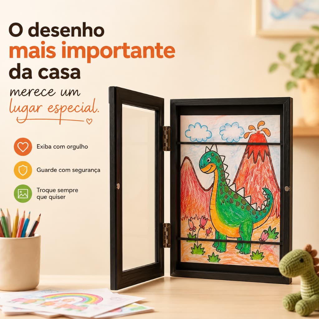 Moldura Expositora A4 para Desenhos Infantis