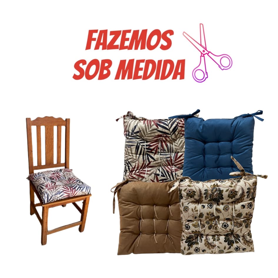 Almofada Futón Comum 90x35 Com 2 Amarras Assento Encosto Banco