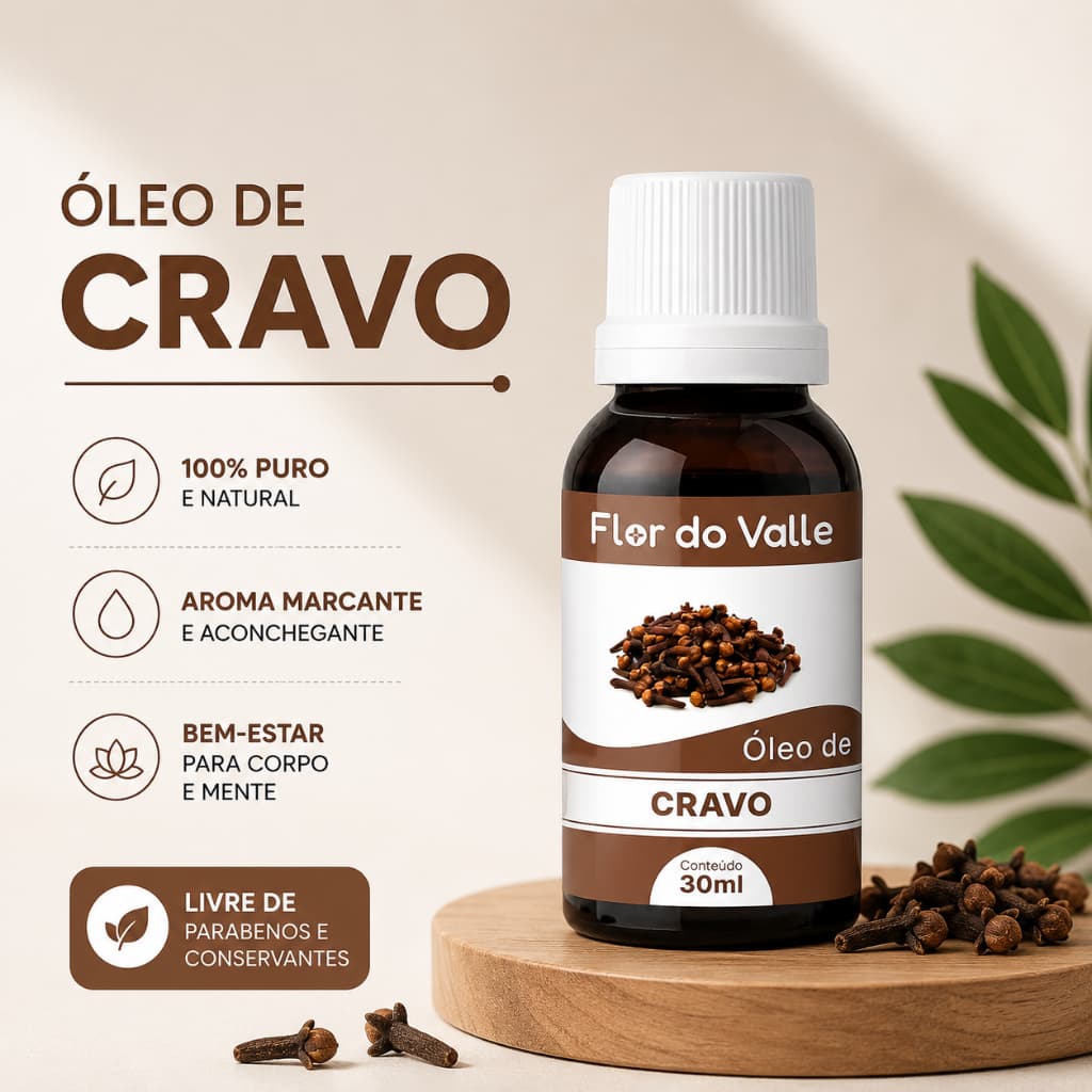 Óleo de Cravo 30ml – Flor do Valle