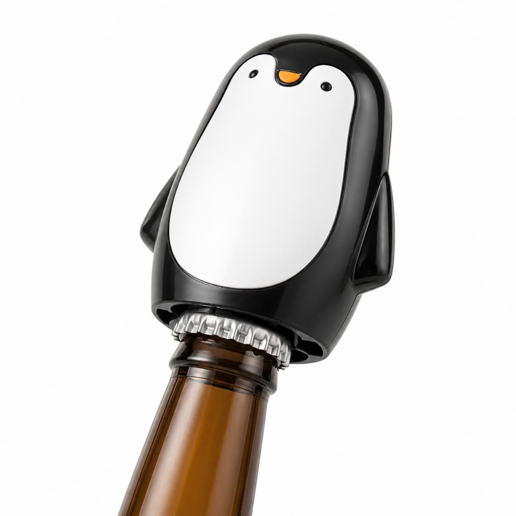 Abridor de Garrafas Automático Pinguim Criativo Para Tampas Metálicas Cozinha Bar