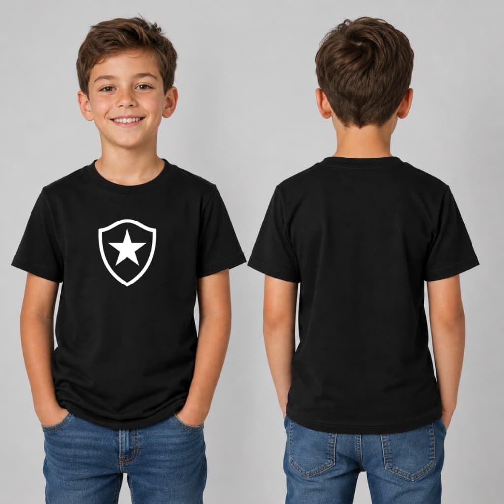 Camiseta Infantil Time Botafogo 100% Algodão Leve Premium Ótima Qualidade Várias Cores